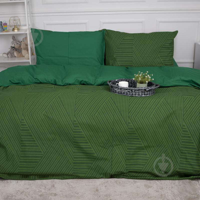 Комплект постельного белья Ranforce Elite 17-0632 Diamond Emerald 2х160х220 см мультиколор MirSon - фото 1