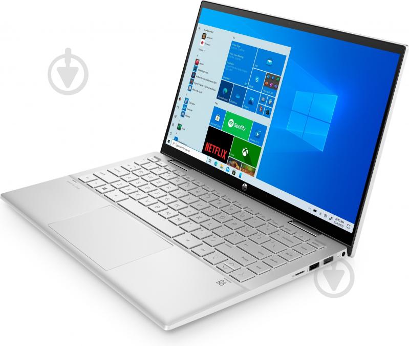 Ноутбук HP Pavilion x360 14-dy0027ua 14" (464H8EA) silver - фото 4