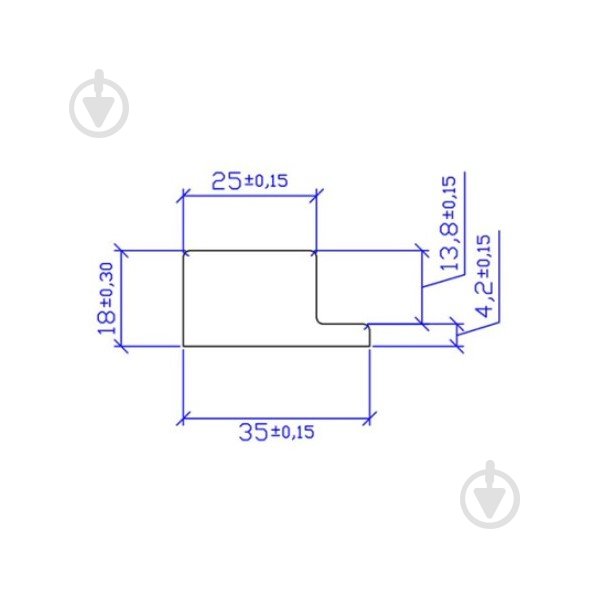 Планка стартова AGT Supramat 3011 London Blues мат 18х35х2800 мм (PR03771-А) - фото 2