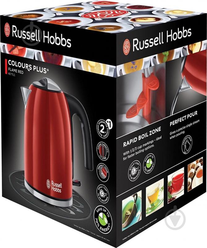 Електрочайник Russell Hobbs 20412-70 Colours Plus Red" - фото 8