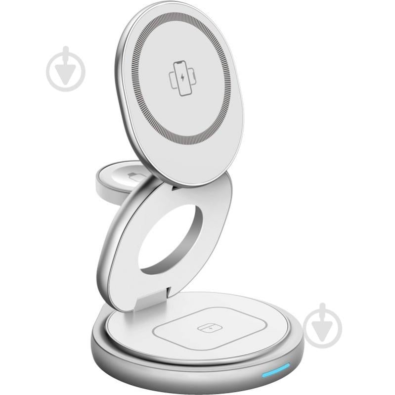 Беспроводное зарядное устройство Gelius Foldy Wireless Charger 3в1 15W GP-WC011 Белый - фото 10