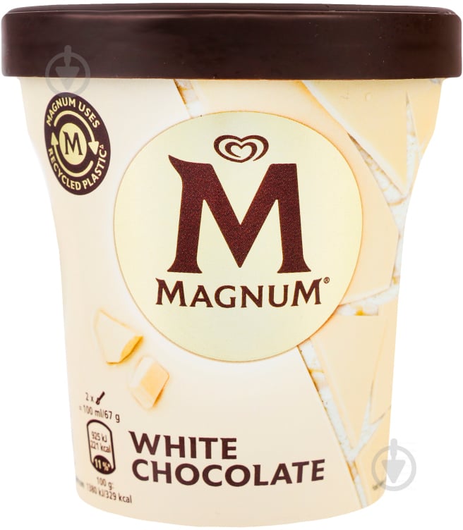 Мороженое Лімо Magnum pint White chocolate 440мл / 297г - фото 1