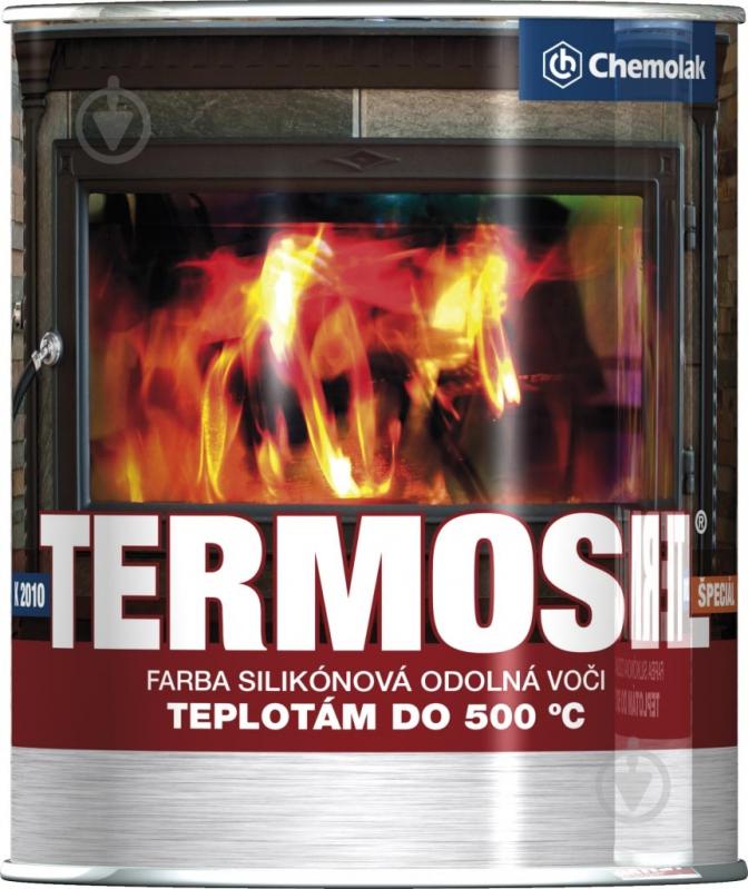 Грунт для металла Chemolak термостойкий 2 в 1 TERMOSIL K2010 серебристый 0911 полумат 0,75 л - фото 1 Грунт для металла Chemolak термостойкий 2 в 1 TERMOSIL K2010 серебристый 0911 полумат 0,75 л - фото 1