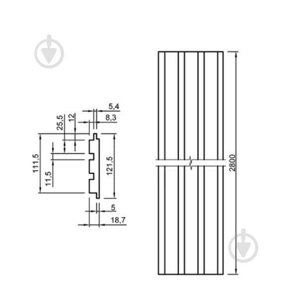 Рейкова панель AGT Supramat 3019 Sahara Cream мат 18х121х2800 мм (PR03771) - фото 5