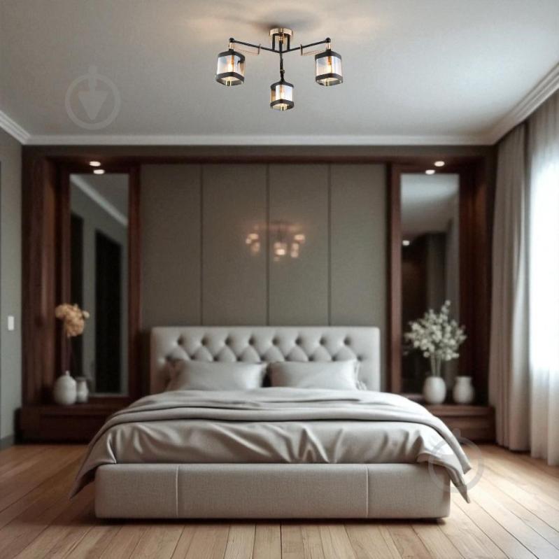 Люстра потолочная WunderLicht Cottage KK3525-43 3x60 Вт Е27 черный KK3525-43 - фото 2 Люстра потолочная WunderLicht Cottage KK3525-43 3x60 Вт Е27 черный KK3525-43 - фото 2