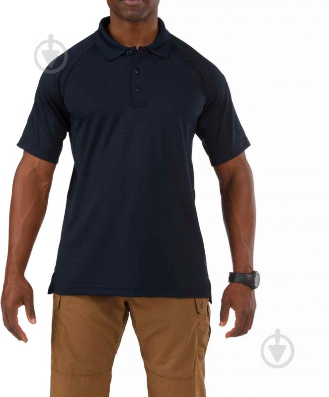 Поло 5.11 Tactical Performance Polo - Short Sleeve Synthetic Knit р.S темно-синий - фото 1