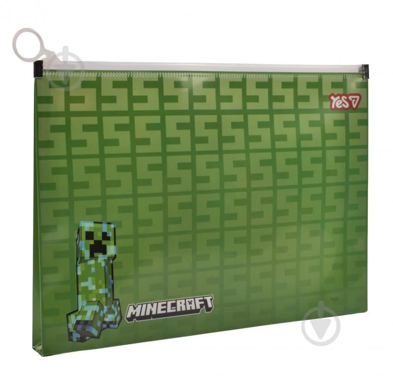Папка-конверт на молнии B5 Minecraft Creeper YES - фото 1