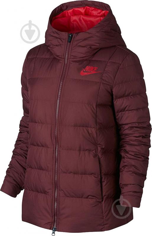 Пуховик женский зимний Nike W NSW DWN FILL JKT HD 854862-619 р.XS красный - фото 1