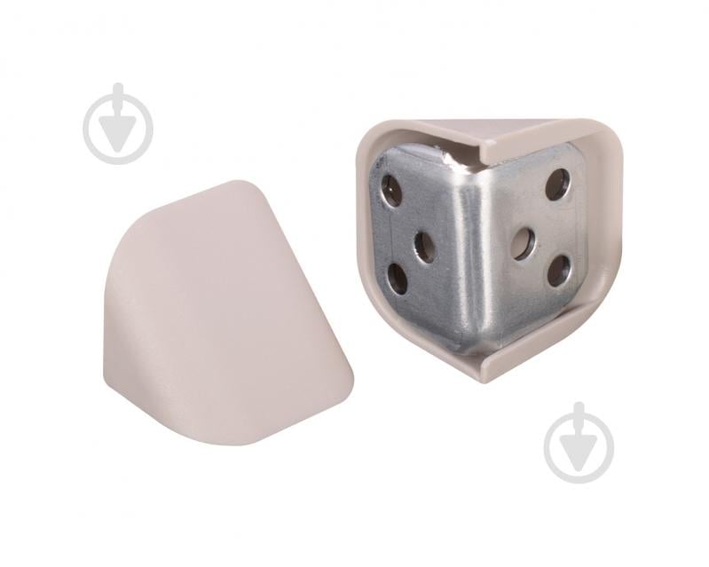 Крепление для полок DC уголок 33x27 мм металический двойной с накладкой кашемир упаковка 2 шт - фото 1