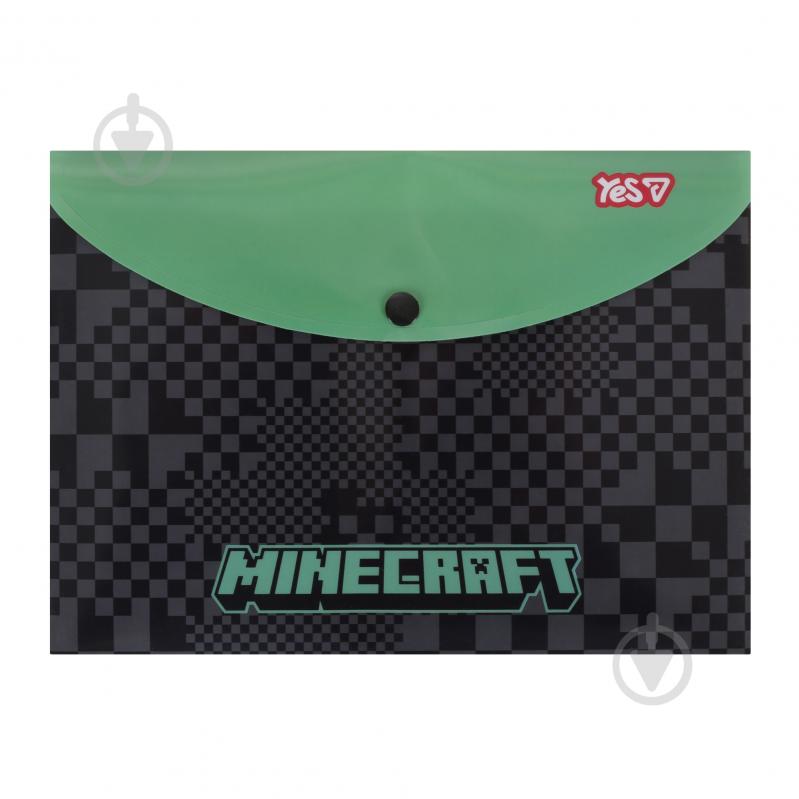 Папка-конверт на кнопці B5 Minecraft Creeper YES - фото 1 Папка-конверт на кнопці B5 Minecraft Creeper YES - фото 1