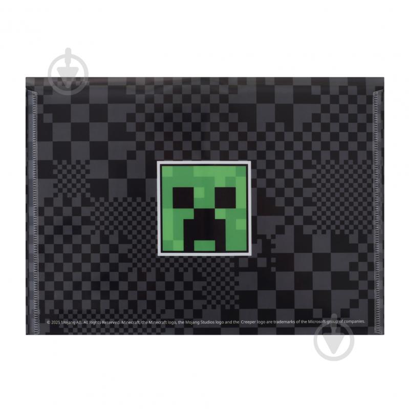 Папка-конверт на кнопці B5 Minecraft Creeper YES - фото 4 Папка-конверт на кнопці B5 Minecraft Creeper YES - фото 4