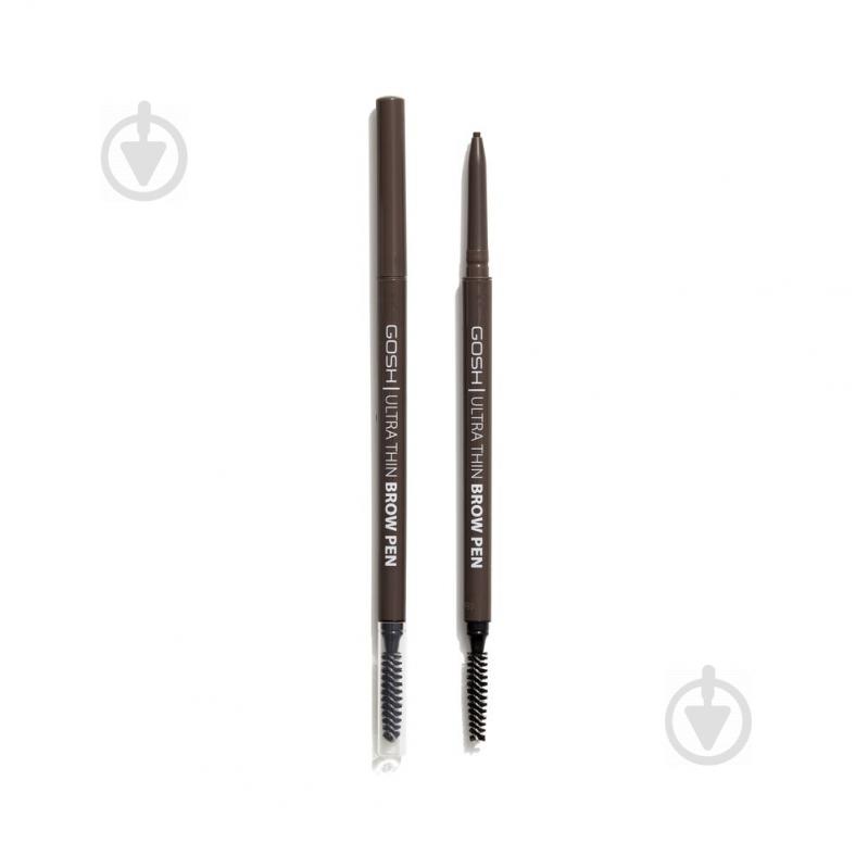 Карандаш для бровей Gosh Ultra Thin Brow Pen 003 Dark Brown 0,09 г - фото 1