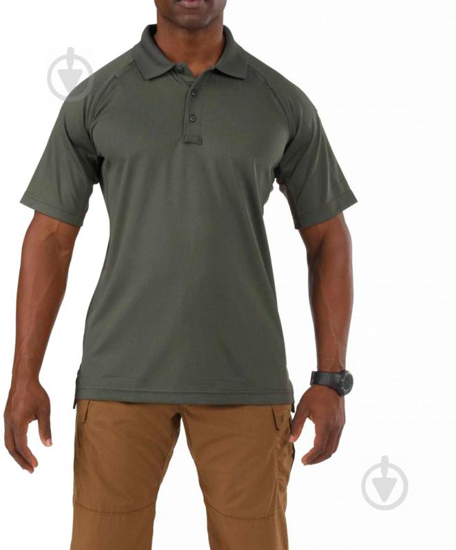 Поло 5.11 Tactical Performance Polo - Short Sleeve Synthetic Knit р.XS зеленый - фото 1