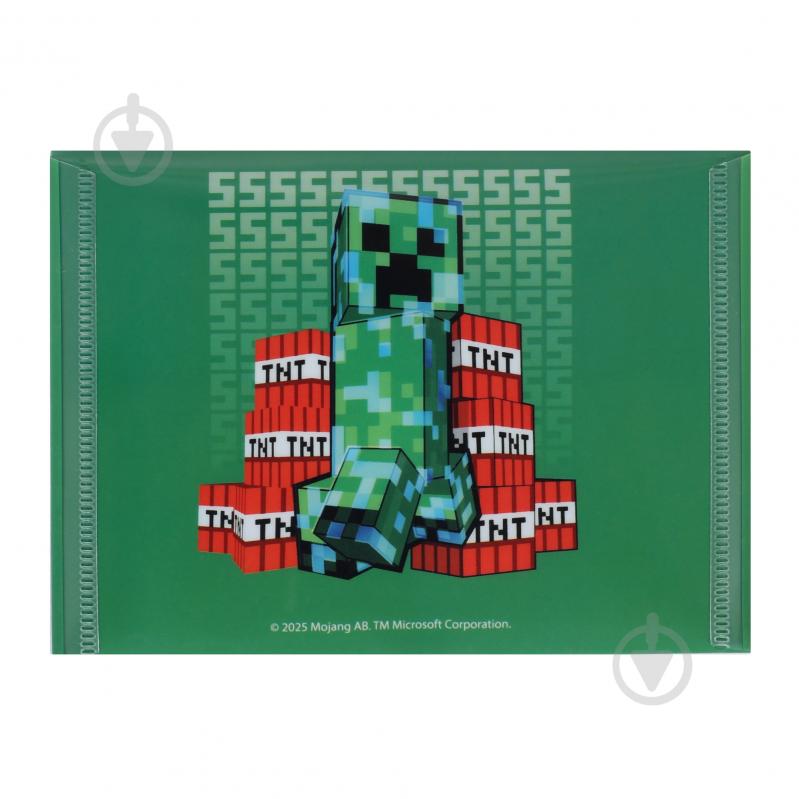 Папка-конверт на кнопке B7 Minecraft Creeper YES - фото 4