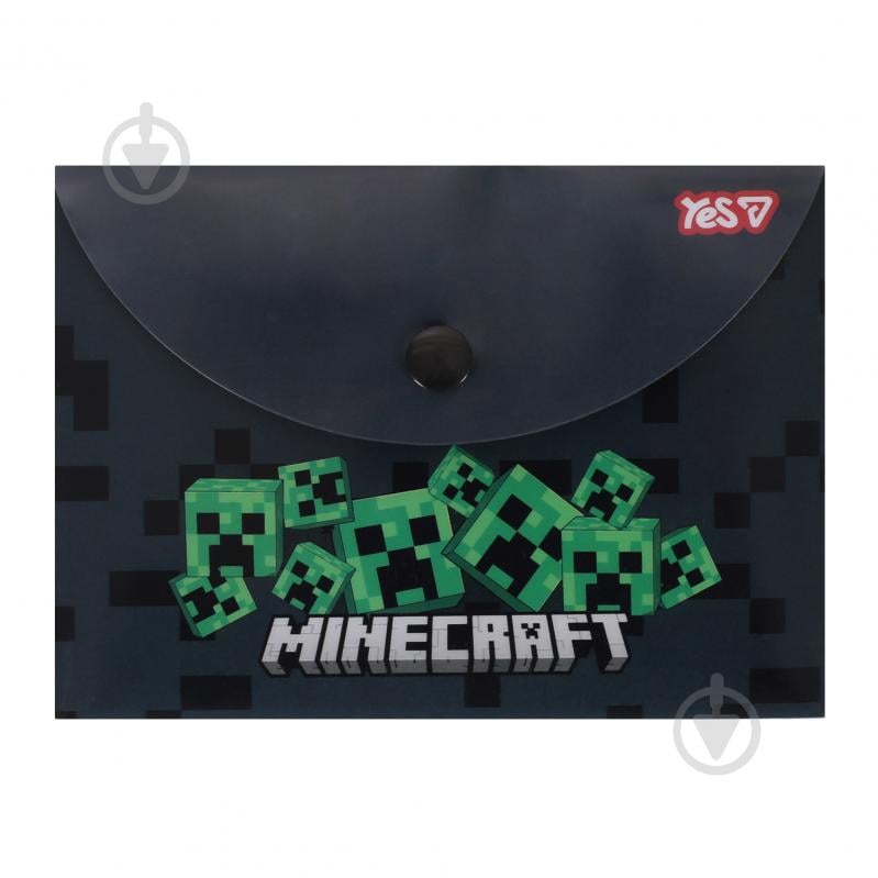 Папка-конверт на кнопке B7 Minecraft Creepers YES - фото 1