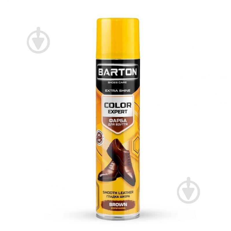 Краска для обуви из гладкой кожи коричневая BARTON 300 мл - фото 1 Краска для обуви из гладкой кожи коричневая BARTON 300 мл - фото 1