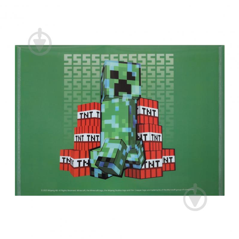 Папка-конверт на кнопке А4 Minecraft Creeper YES - фото 4 Папка-конверт на кнопке А4 Minecraft Creeper YES - фото 4