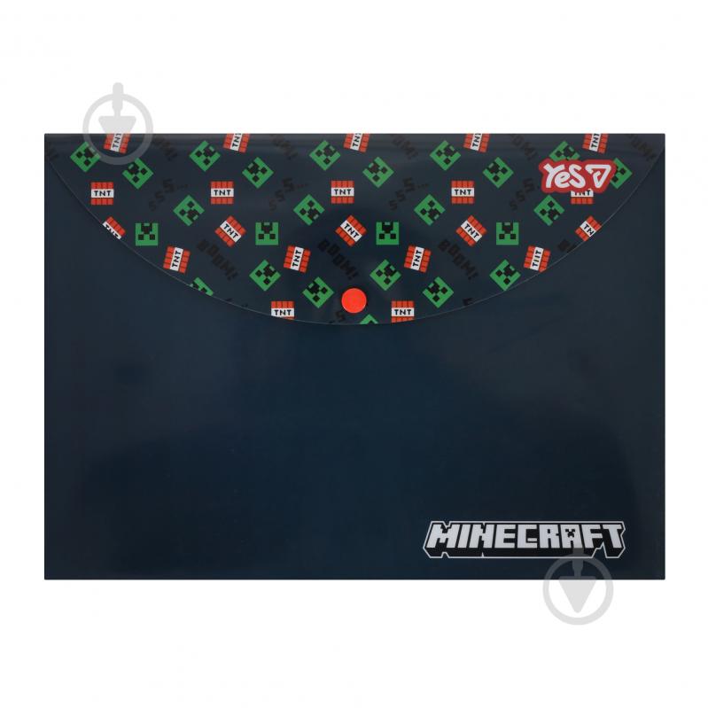Папка-конверт на кнопке А4 Minecraft TNT YES - фото 1