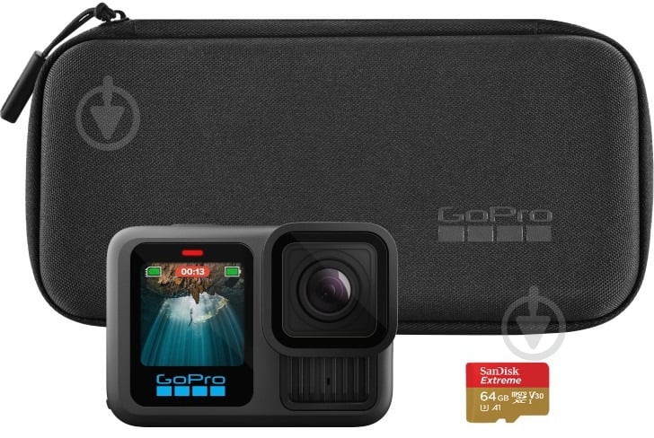 Экшн-камера GoPro HERO13 + 64Gb SD card black (CHDSB-131-RT) - фото 1