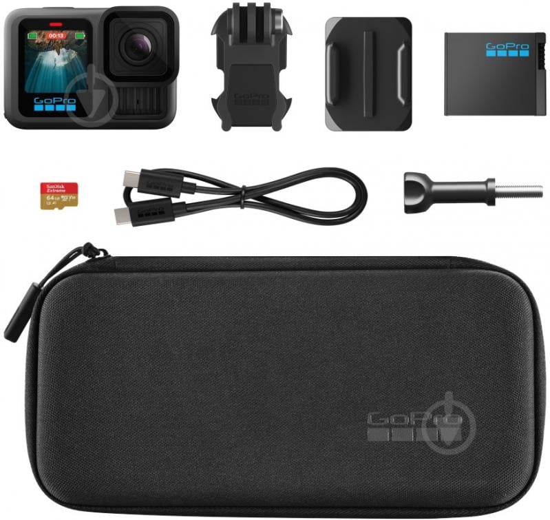 Экшн-камера GoPro HERO13 + 64Gb SD card black (CHDSB-131-RT) - фото 13