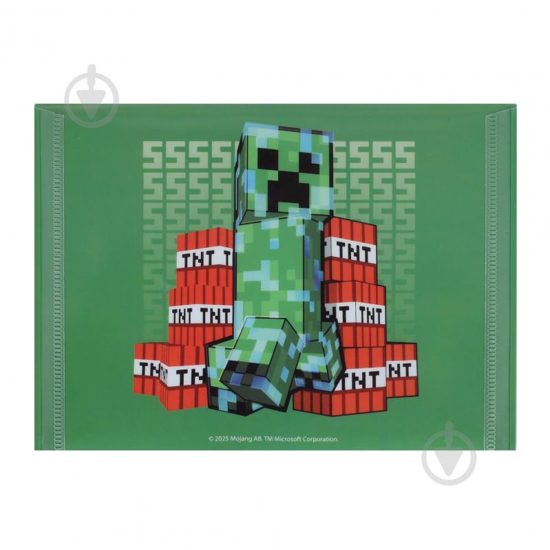 Папка-конверт на кнопке В6 Minecraft Creeper YES - фото 4