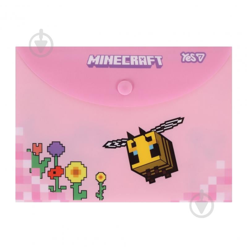 Папка-конверт на кнопке В6 Minecraft Spring YES - фото 1