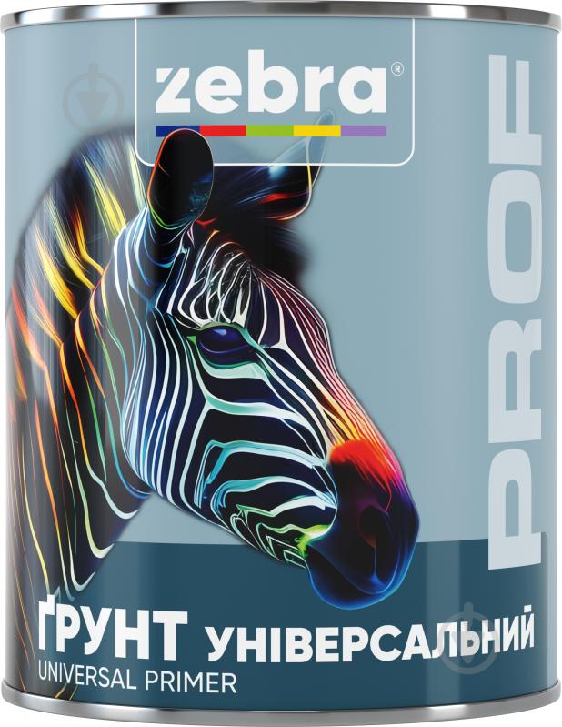 Ґрунт універсальний ZEBRA Prof 087P Червоно-коричневий мат 0,8 кг - фото 1