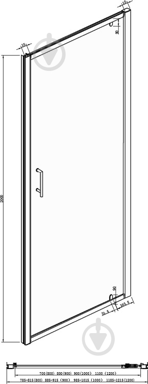 Душевые двери Bravat Drop BD090.4110A - фото 5