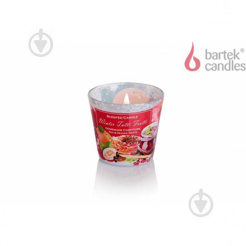 Свеча ароматическая Bartek Candles Зимняя тутти-фрутти (стекло 115 г) - фото 4