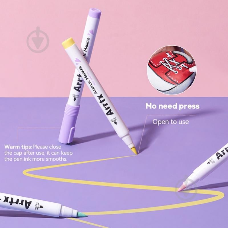 Набор маркеров акриловых Arrtx AACM-0560B, 60 цветов LC303939 - фото 4 Набор маркеров акриловых Arrtx AACM-0560B, 60 цветов LC303939 - фото 4