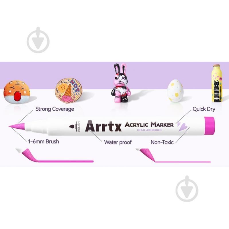 Набор маркеров акриловых Arrtx AACM-0560B, 60 цветов LC303939 - фото 3 Набор маркеров акриловых Arrtx AACM-0560B, 60 цветов LC303939 - фото 3