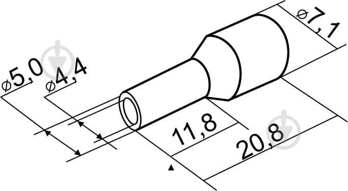 Наконечник втулочный Аско-Укрем НТ 10,0-12 белый A0060010009 - фото 3