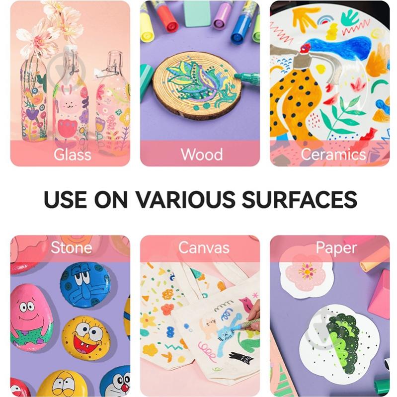 Набор маркеров акриловых Arrtx AACM-083M-48B, 48 цветов LC304110 - фото 7 Набор маркеров акриловых Arrtx AACM-083M-48B, 48 цветов LC304110 - фото 7