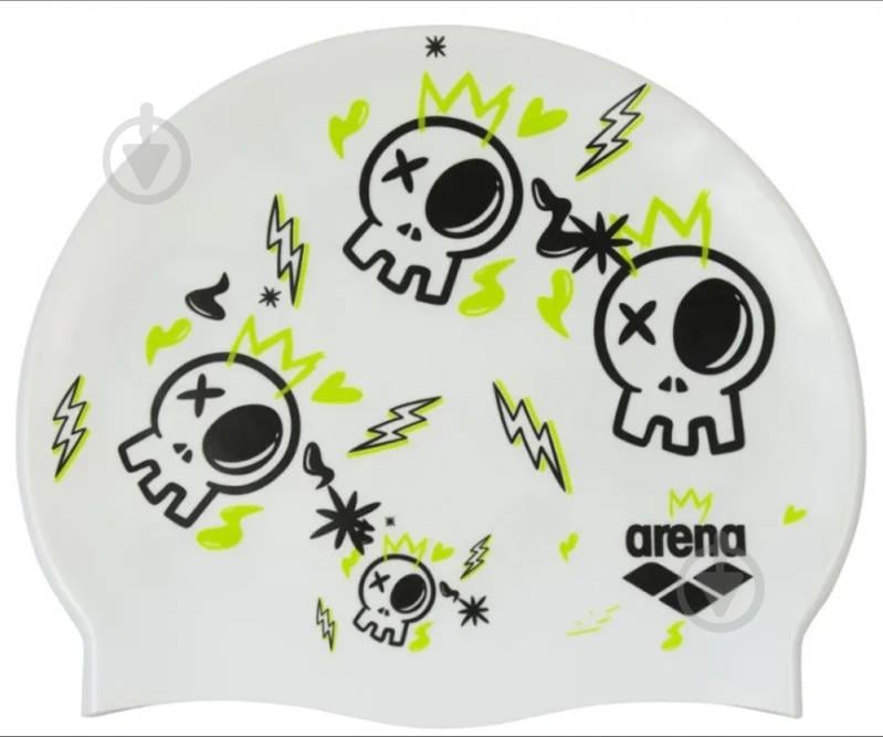 Шапочка для плавання Arena PRINT JR 94171-244 one size білий - фото 1