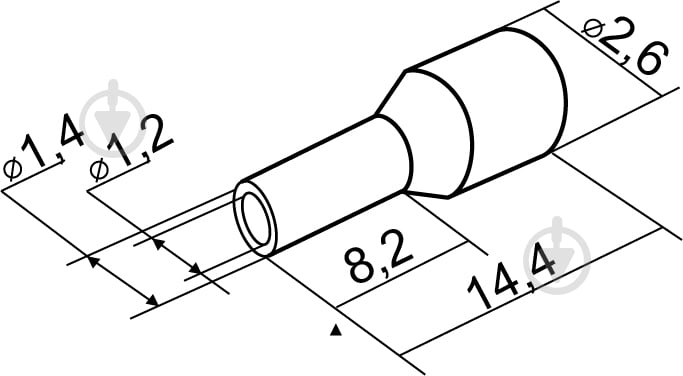 Наконечник втулковий Аско-Укрем НТ 0,75-08 синій A0060010002 - фото 3