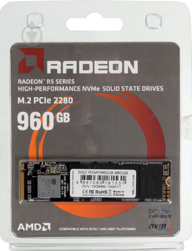 SSD-накопитель AMD Radeon R5 960GB M.2 SATA III 3D TLC (R5MP960G8) - фото 5