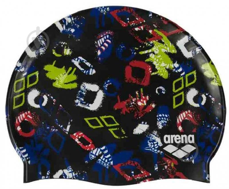 Шапочка для плавания Arena PRINT JR 94171-245 one size черный - фото 1