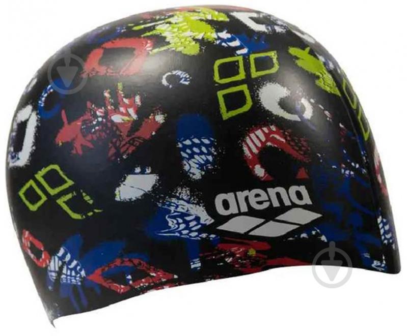 Шапочка для плавания Arena PRINT JR 94171-245 one size черный - фото 3