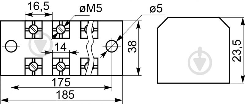 Колодка клемна Аско-Укрем TB4510 чорний A0130050020 - фото 3