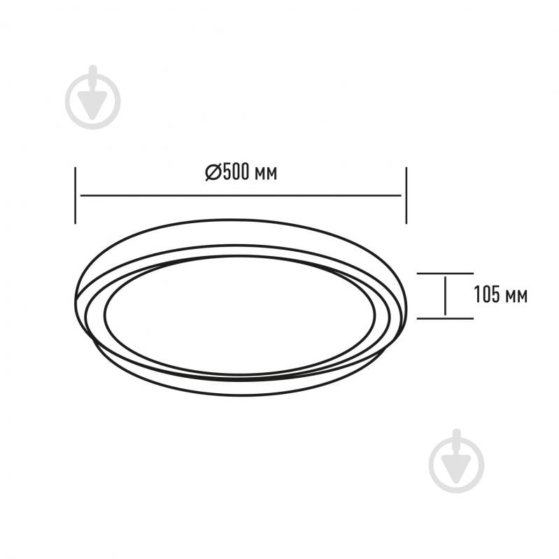 Світильник настінно-стельовий Maxus 75 Вт прозорий/білий 3000/4100/6000 К 1-MFCL-75R-Aura - фото 4