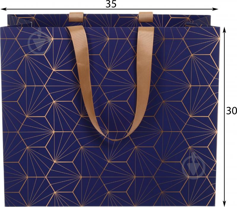 Пакет подарочный ночная симметрия 03 30х35х15 см - фото 2 Пакет подарочный ночная симметрия 03 30х35х15 см - фото 2