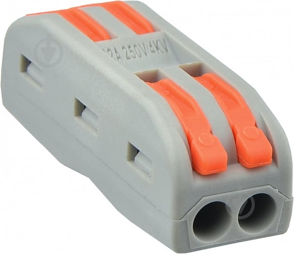 Клемник з’єднувальний Аско-Укрем PCT-2-2 сірий A0130010109 - фото 2