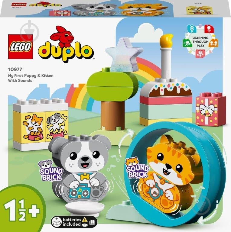 Конструктор LEGO DUPLO Моє перше цуценя та кошеня зі звуками 10977 - фото 2