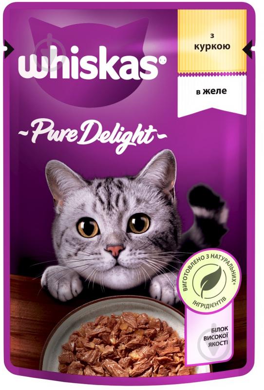 Корм Whiskas Настоящее наслаждение в желе с курицей 85 г - фото 1