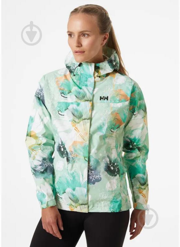 Куртка женская демисезонная Helly Hansen W LOKE PRINT JACKET 63207-407 р.M зеленая - фото 1