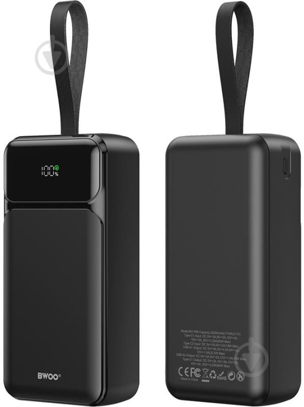 Повербанк BWOO 30000 mAh black (BO-P66) - фото 3 Повербанк BWOO 30000 mAh black (BO-P66) - фото 3