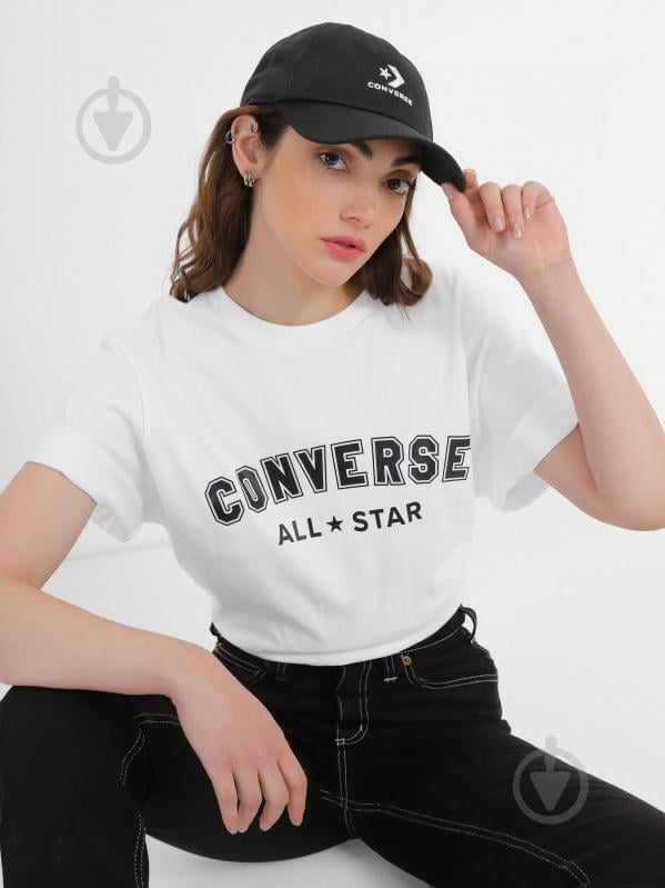 Футболка Converse STANDARD FIT ALL STAR CENTER FRONT TEE 10024566-113 р.M білий - фото 5