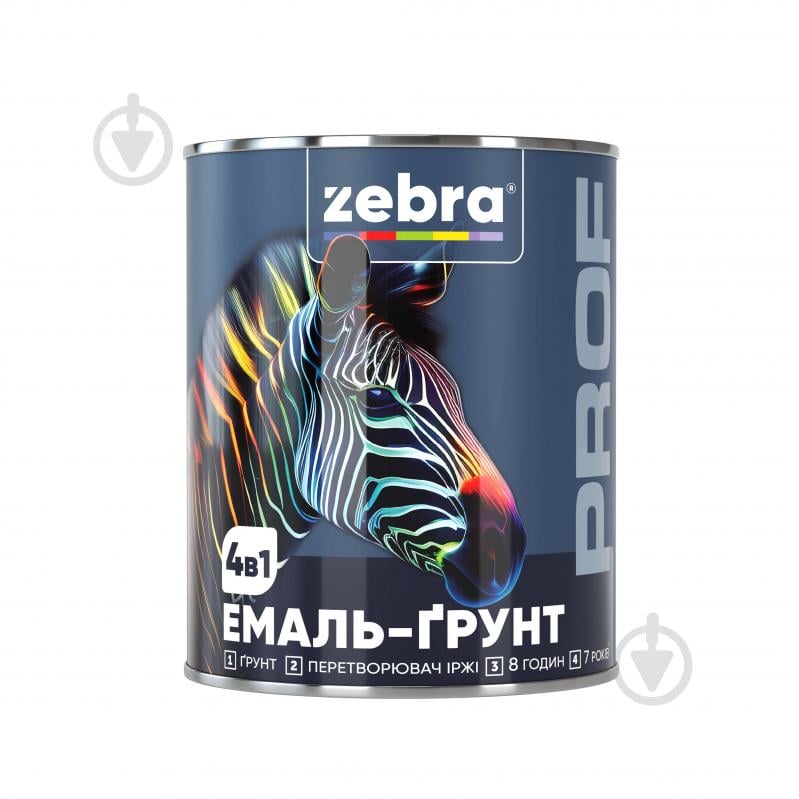 Емаль-ґрунт ZEBRA PROF 4в1 048P синій глянець 12 кг - фото 1