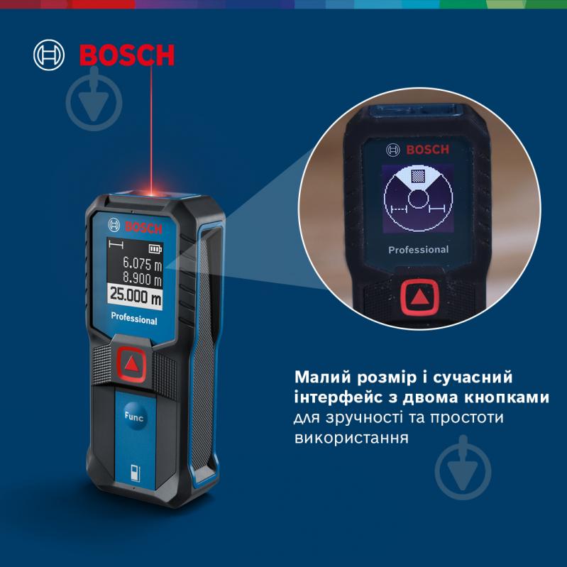 Далекомір лазерний Bosch Professional GLM 25-23 0601072W00 - фото 9