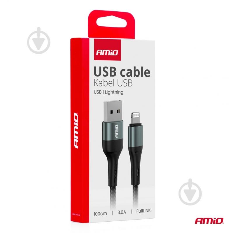 Кабель AMiO FullLINK USB-A/Lightning 3A 100 см (03913) - фото 2